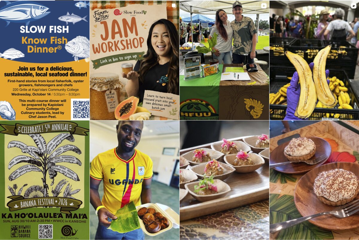 Screenshot of the Slow Food O'ahu Instagram grid