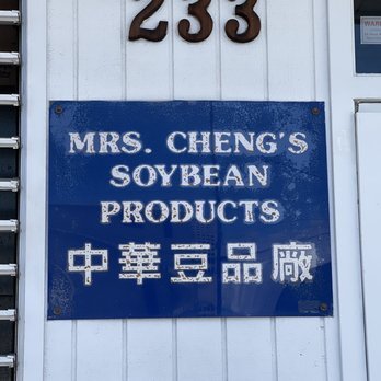 Sign for Mrs. Cheng’s Soybean Products