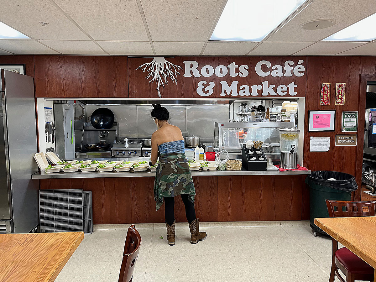 Inside Roots Café Kalihi